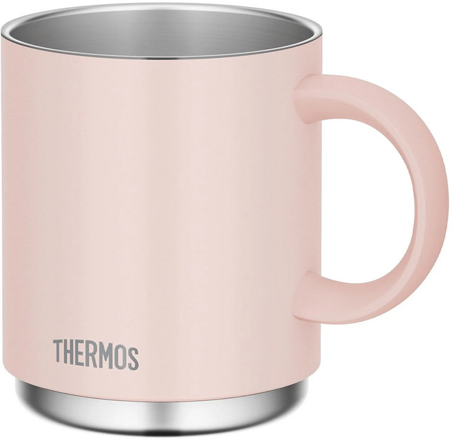 THERMOS 膳魔師 不鏽鋼真空馬克杯, 粉色, 450ml, 1個