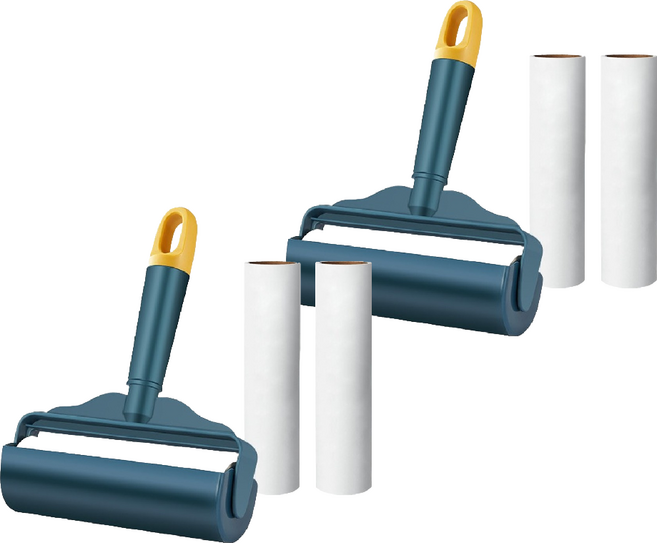 일상나눔 사선 컷팅 테이프 클리너 핸들 본품 + 테이프 리필 2p 세트 블루, 2세트