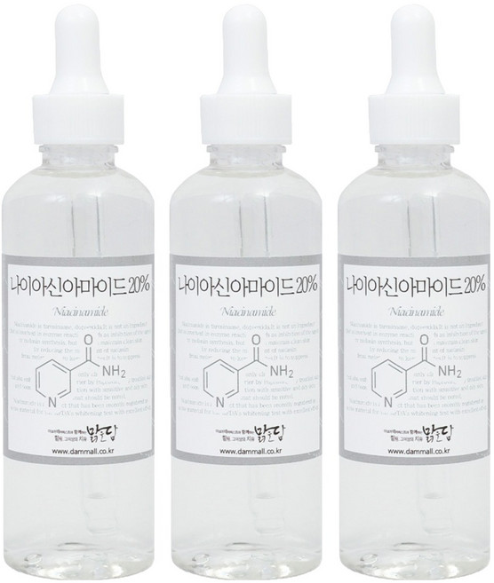 맑을담 나이아신아마이드 20% 원액 앰플, 100ml, 3개