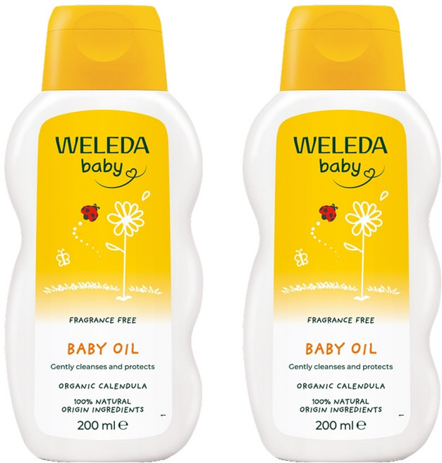 WELEDA 薇蕾德 金盞花嬰兒無香料油, 200ml, 2個