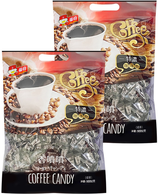 福伯 特濃咖啡糖, 500g, 2袋