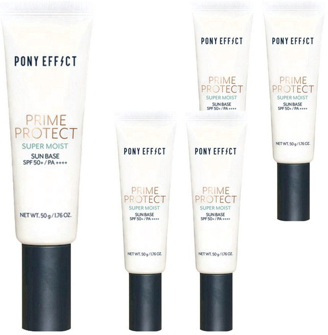 pony effect 水透潤妝前防護乳 50g, 自然色, 5件