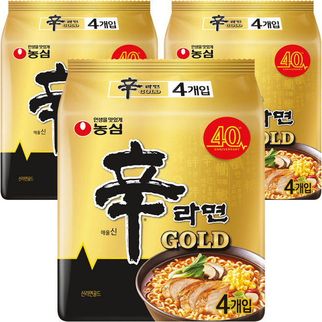 NONGSHIM 農心 辛拉麵 黃金 125g, 12個