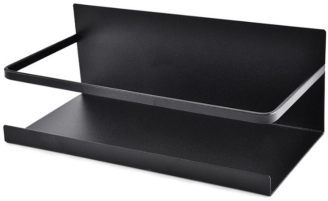 모나코올리브 철제 마그네틱 냉장고 사이드랙, 블랙, 1개