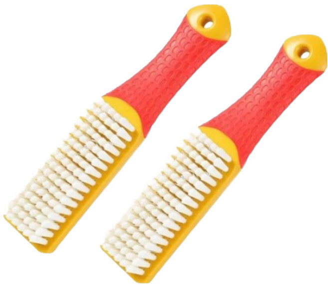 소요샵 부드러운 운동화 신발 청소 세척솔, 노랑, 2개