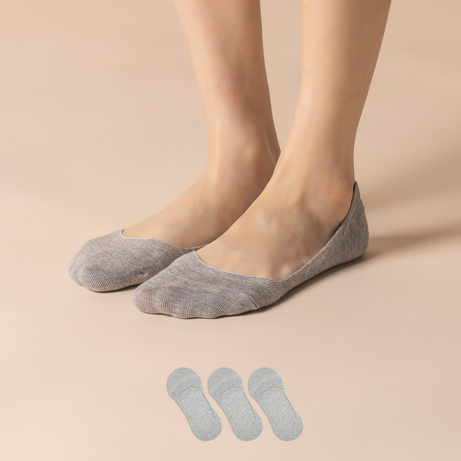 삭피엔스 여성용 벗겨지지 않는 발등 짧은 NO 빵꾸 페이크삭스 3켤레 1세트