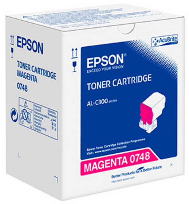 EPSON 台灣原廠公司貨 碳粉匣 C13S050748, 1個, 紅色