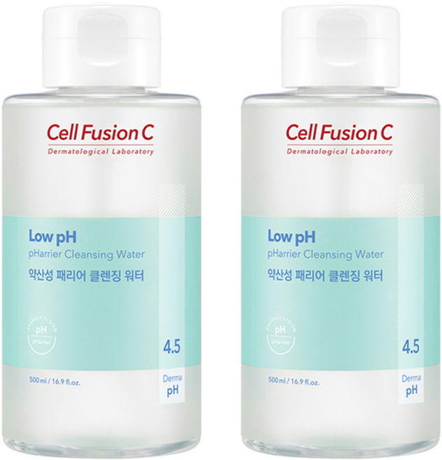 셀퓨전씨 약산성 패리어 클렌징 워터, 500ml, 2개