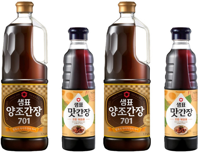 샘표 양조간장 701 1.7L + 맛간장 500ml, 2세트