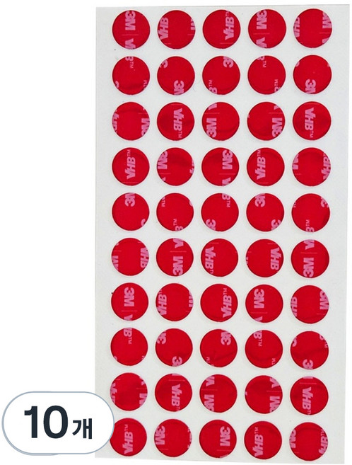 브이에이치비 쓰리엠 다목적 아크릴 폼 양면 테이프 원형 15mm 50개입, 10개