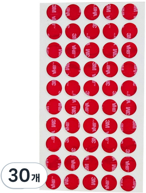 브이에이치비 쓰리엠 다목적 아크릴 폼 양면 테이프 원형 15mm 50개입, 30개