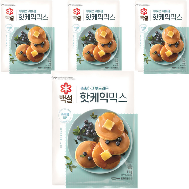 백설 핫케익믹스, 1kg, 4개