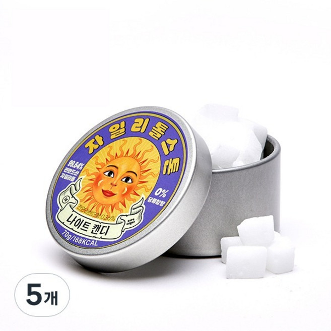 자일리톨스톤 나이트캔디, 70g, 5개