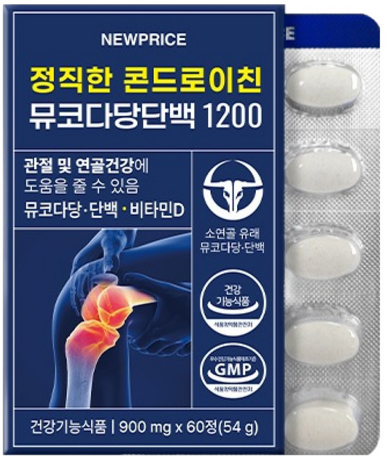 正直的黏多醣蛋白軟骨素1200 54g, 1個, 60片