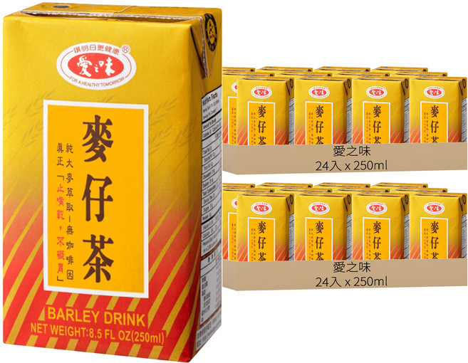 愛之味 麥仔茶, 250ml, 48入