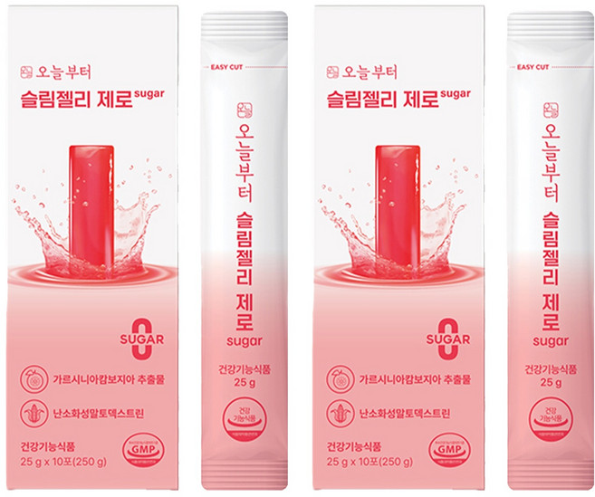 오늘부터 슬림젤리 제로슈가 다이어트 보조제 석류맛, 250g, 2개
