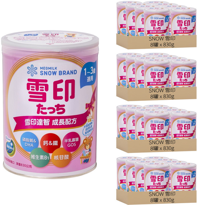 SNOW 雪印 TOUCH 達智 達智罐裝 3號, 830g, 32罐