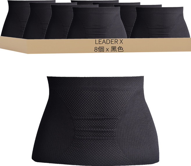LEADER X 石墨烯涼感護腰套 台灣製, 黑色, 8個