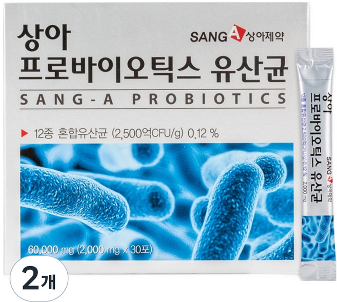 상아제약 프로바이오틱스 유산균 30p, 60g, 2개