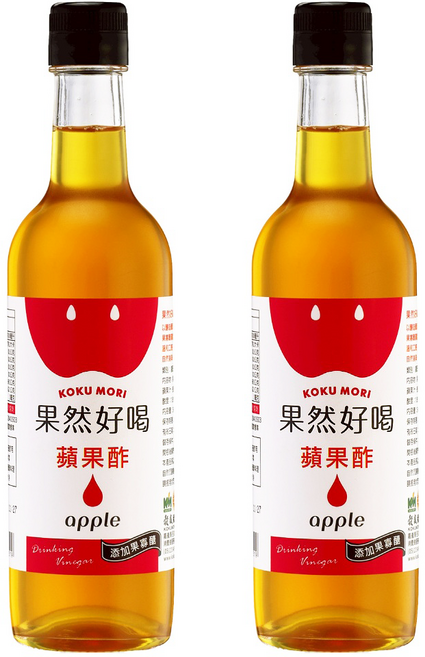 KOKUMORI 穀盛 果然好喝蘋果酢, 360ml, 2瓶