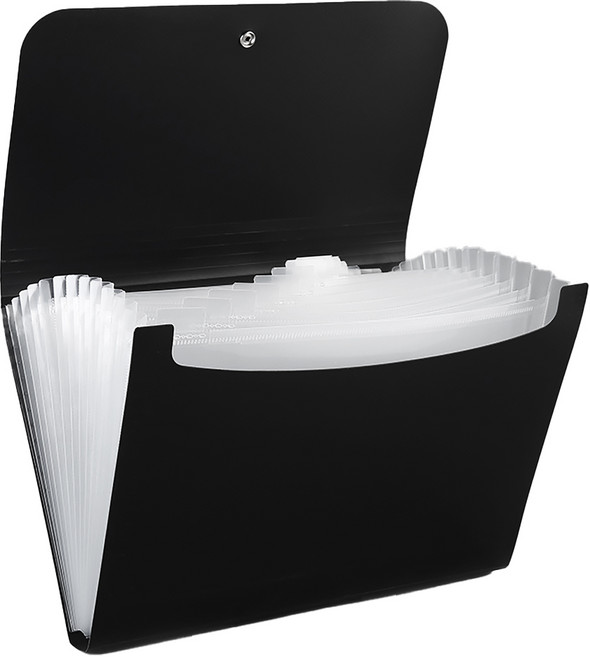 모던앳 아코디언파일 13칸 정리함, 블랙, 1개
