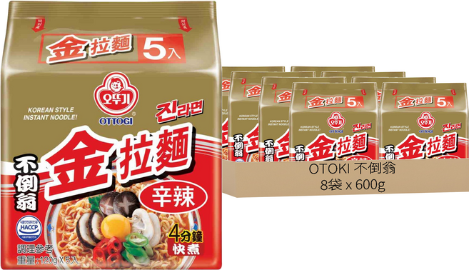 OTOKI 不倒翁 金拉麵 辛辣 120g, 40包
