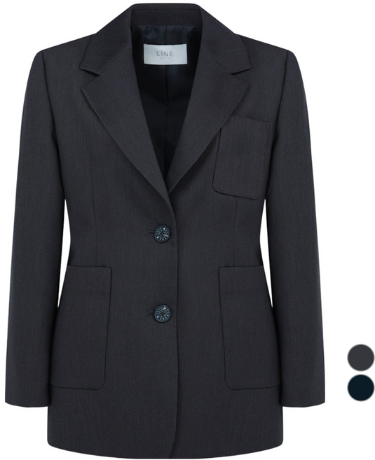 LINE ADDITION 女款Clara字母鈕扣修身西裝外套