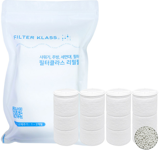 닥터피엘 호환필터 주방용 염소녹물필터, 4개