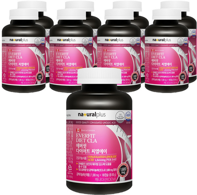 내츄럴플러스 에버핏 다이어트 씨엘에이, 180정, 9개