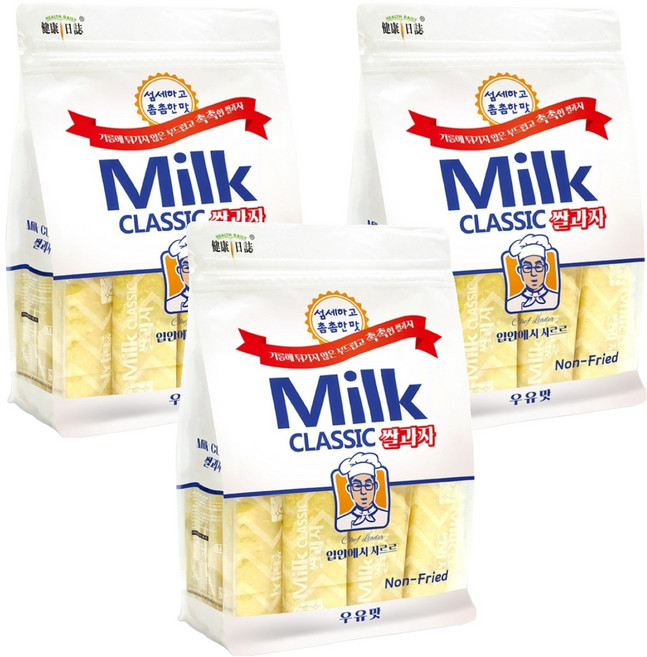 HEALTH DAILY 健康日誌 韓式米餅 牛奶, 240g, 3袋