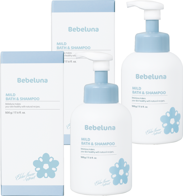 베베루나 마일드 바스앤 샴푸, 2개, 500g