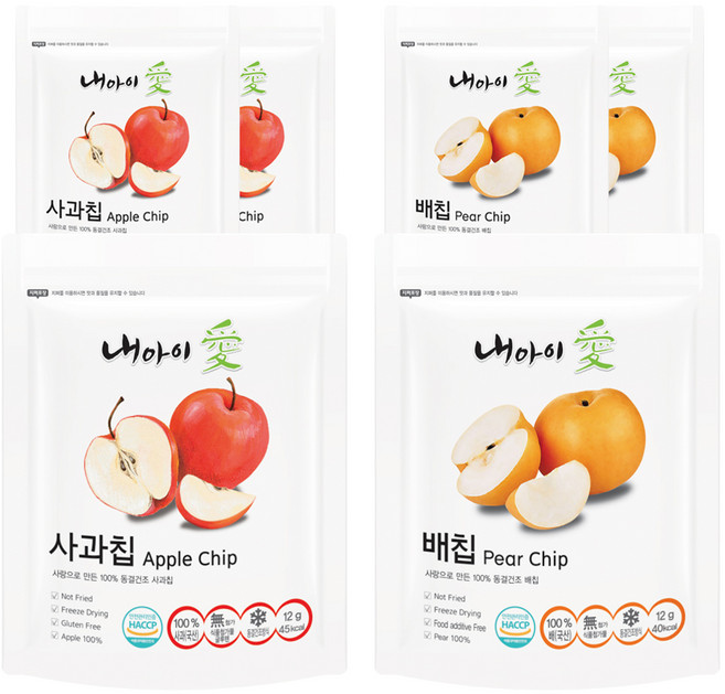 내아이애 동결건조 과일칩 세트, 1세트