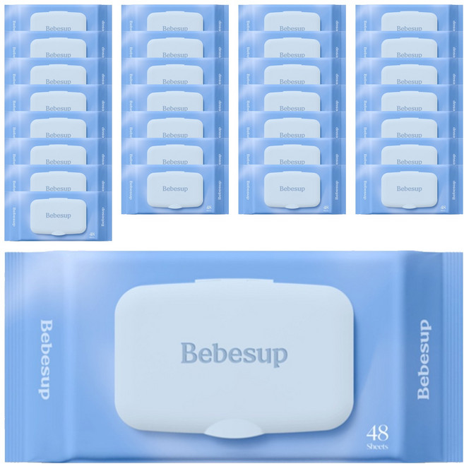 베베숲 클린비데 화장실용 물티슈 캡형, 55g, 48매, 30개