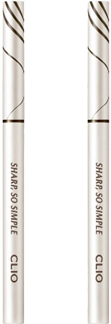 클리오 샤프 쏘 심플 워터프루프 펜슬 라이너 0.14g, 004 다크브라운, 2개 - 쿠팡