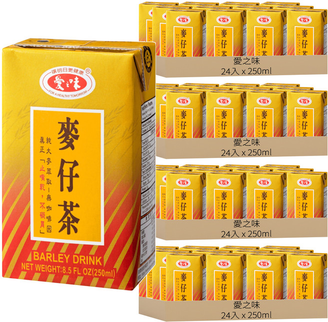 愛之味 麥仔茶, 250ml, 96入