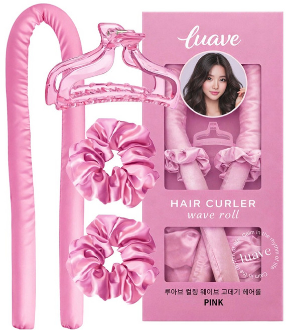 루아브 컬링 웨이브 고데기 헤어롤, 1개, pink