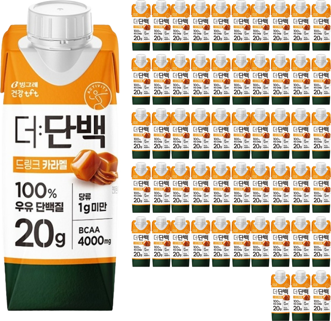 더단백 드링크 카라멜 헬스보충식품, 250ml, 54개