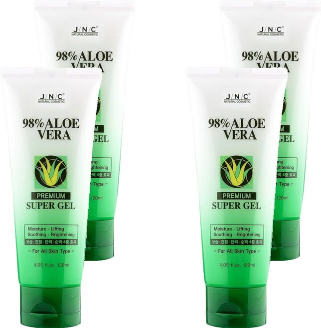 JNC 알로에베라 프리미엄 슈퍼젤, 120ml, 4개