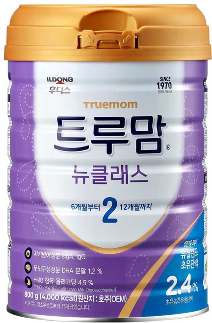 트루맘 뉴클래스 분유 2단계, 800g, 1개