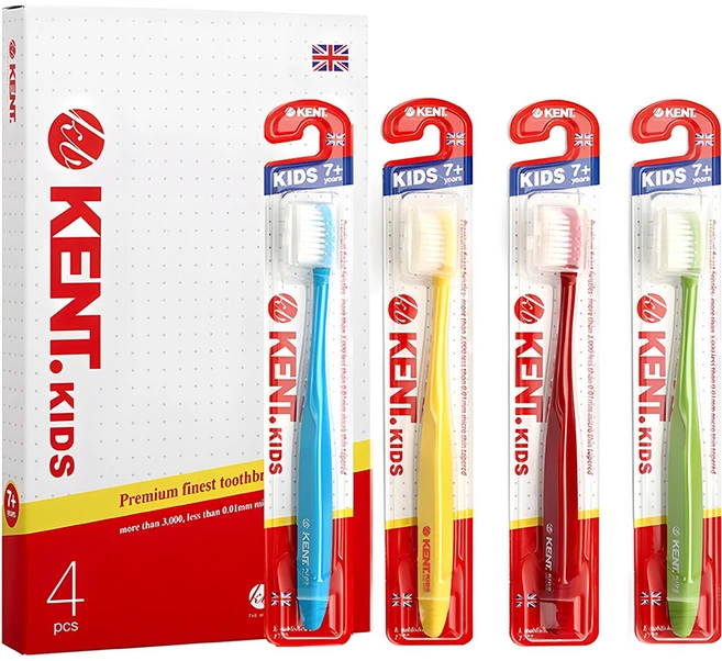 켄트 어린이용 칫솔 세트, 혼합색상, 4개입, 1개 - 쿠팡