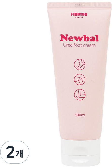 FINDYOU 尿素護足霜, 100ml, 2個, 1入