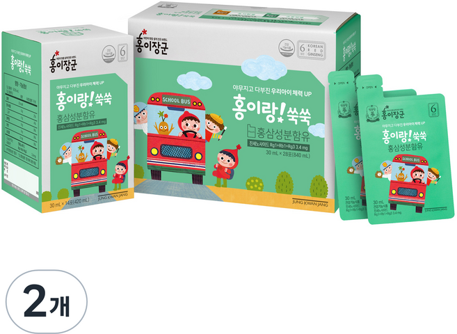홍이장군 정품 홍이랑쑥쑥 28p, 840ml, 2개