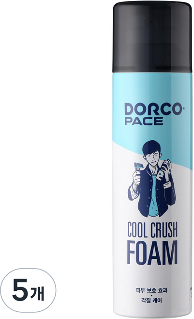 PACE 쿨 크러쉬 대용량 쉐이빙 폼, 250ml, 5개
