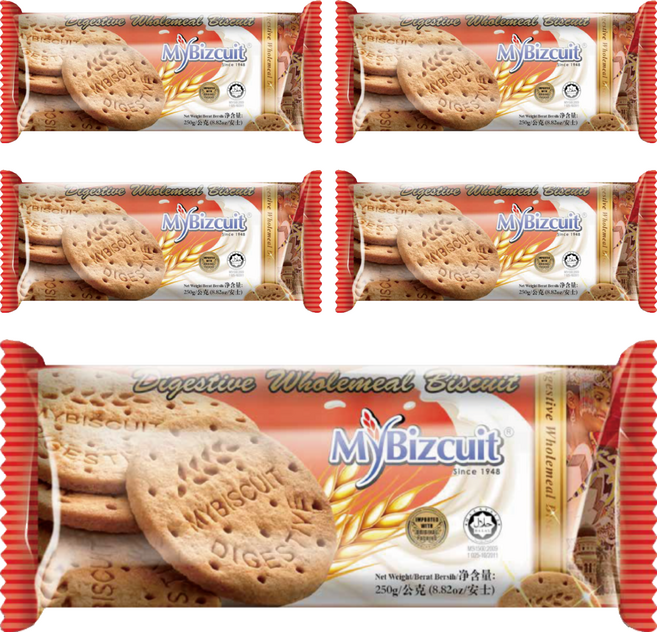 MyBizcuit 麥比客 經典消化餅, 250g, 5包