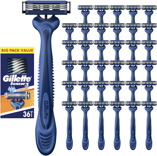 질레트 센서3 일회용 면도기, 36개입, 1개