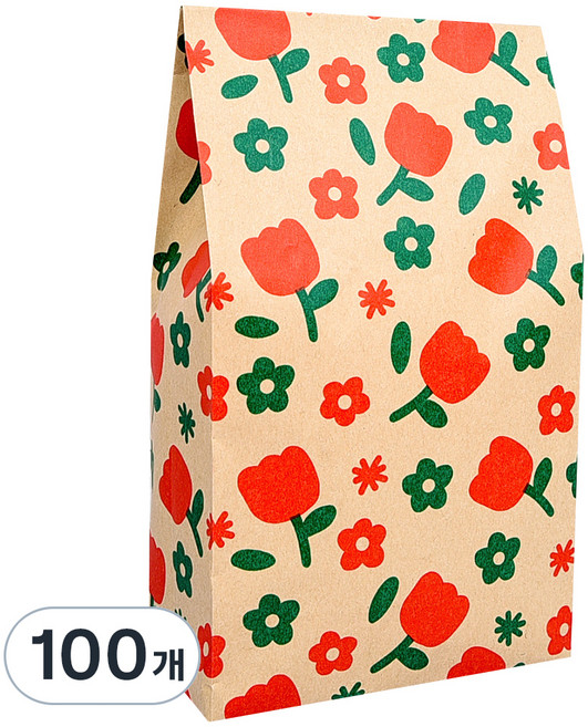 좋은기븐 꽃의 정원 종이봉투 소, 튤립, 100개