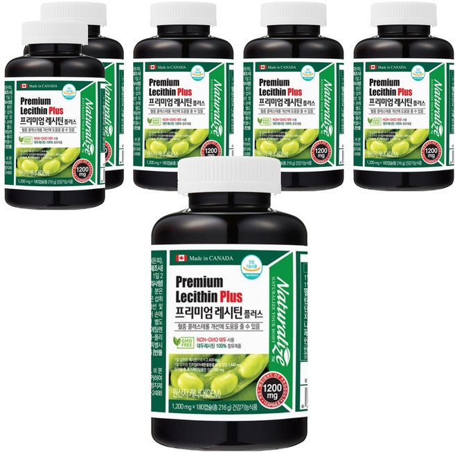 Naturalize 頂級卵磷脂Plus, 180錠, 6個