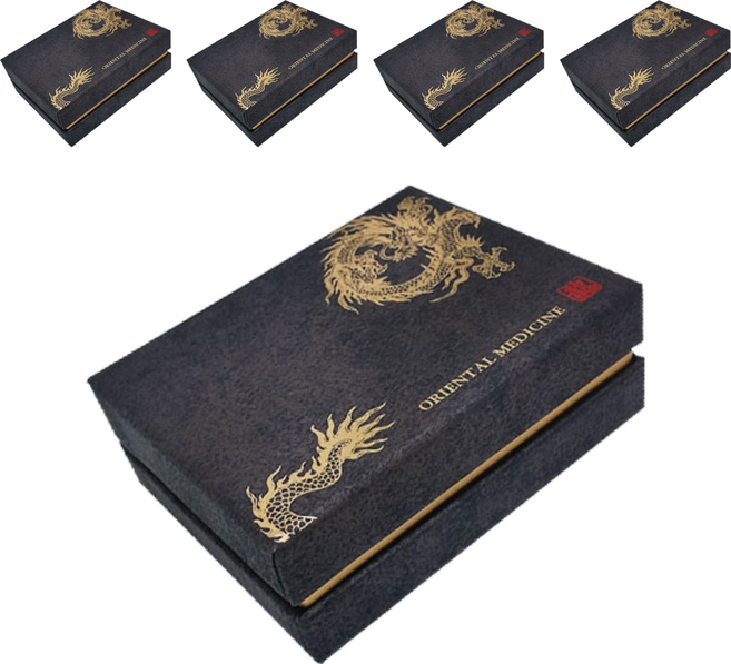 삼단 싸바리 공진단 5환 상자 용문양, 5개