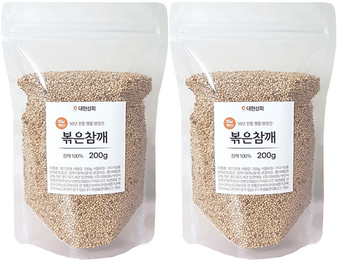 대현상회 볶은 참깨, 200g, 2개
