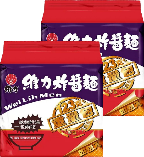 維力 炸醬麵 重量包 123g, 8包